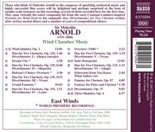 Malcolm Arnold (1921-2006): Kammermusik für Bläser, CD