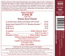 Johann Friedrich Fasch (1688-1758): Passio Jesu Christi, CD