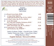 Gustav Holst (1874-1934): Konzert für 2 Violinen &amp; Orchester op.49, CD
