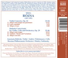 Miklós Rózsa (1907-1995): Sinfonia concertante op.29, CD