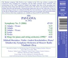 Alla Pavlova (geb. 1952): Symphonie Nr.5, CD