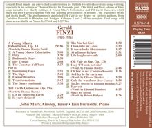 Gerald Finzi (1901-1956): Liederzyklen opp.13b,14,19a, CD