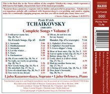 Peter Iljitsch Tschaikowsky (1840-1893): Sämtliche Lieder Vol.5, CD