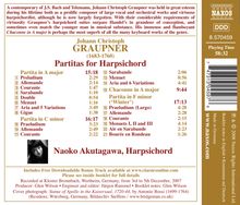 Christoph Graupner (1683-1760): Cembalo-Partiten, CD