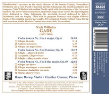 Niels Wilhelm Gade (1817-1890): Sonaten für Violine &amp; Klavier Nr.1-3, CD