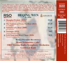 Deqing Wen (geb. 1958): Shanghai Prelude für Cello &amp; Orchester, CD