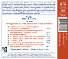 Fritz Kreisler (1875-1962): Paganini-Arrangements für Violine &amp; Klavier, CD