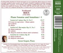 Ferdinand Ries (1784-1838): Klaviersonaten &amp; Sonatinen Vol.1, CD