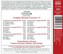 Antonio Vivaldi (1678-1741): Fagottkonzerte Vol.5, CD