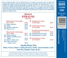Richard Strauss (1864-1949): Klaviertrios Nr.1 &amp; 2, CD