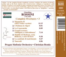 Gioacchino Rossini (1792-1868): Sämtliche Ouvertüren Vol.3, CD