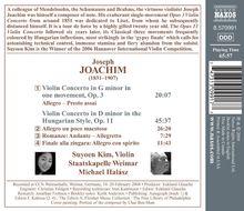 Joseph Joachim (1831-1907): Violinkonzert Nr.2, CD