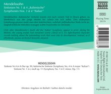 Naxos Selection: Mendelssohn - Symphonien Nr.1 &amp; 4, CD