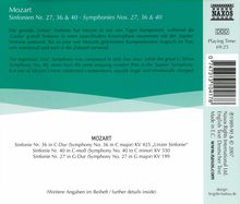 Naxos Selection: Mozart - Symphonien Nr.27,36,40, CD