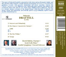 Deborah Drattell (geb. 1956): Sorrow is not Melancholy, CD