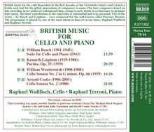 Raphael Wallfisch &amp; Raphael Terroni - British Music for Cello and Piano, CD