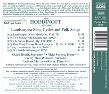 Alun Hoddinott (geb. 1929): Landscapes - Song Cycles and Folk Songs, CD