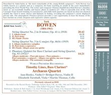 York Bowen (1884-1961): Streichquartette Nr.2 &amp; 3, CD