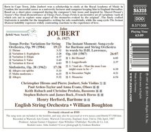 John Joubert (1927-2019): The Instant Moment (Liederzyklus für Bariton &amp; Streichorchester), CD