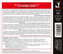 Idil Biret Schwetzingen Festival, 14/15 May 1999, Frédéric Chopin. Tracks und Rezensionen über die Interpretationen.