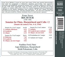 Franz Xaver Richter (1709-1789): Sonaten für Flöte,Cembalo &amp; Cello Vol.2, CD
