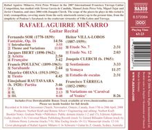 Rafael Aguirre Minarro - Guitar Recital, CD