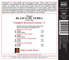 Manuel Blasco De Nebra (1750-1784): Sämtliche Klaviersonaten Vol.3, CD
