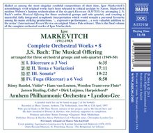 Igor Markevitch (1912-1983): Sämtliche Orchesterwerke Vol.8, CD
