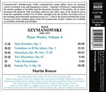 Karol Szymanowski (1882-1937): Sämtliche Klavierwerke Vol.4, CD