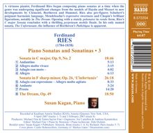 Ferdinand Ries (1784-1838): Klaviersonaten &amp; Sonatinen Vol.3, CD