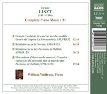 Franz Liszt (1811-1886): Klavierwerke Vol.31, CD