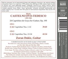 Mario Castelnuovo-Tedesco (1895-1968): 24 Caprichos de Goya op.195, 2 CDs