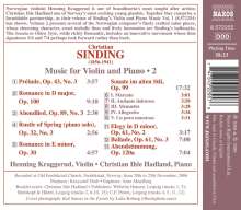 Christian Sinding (1856-1941): Werke für Violine &amp; Klavier Vol.2, CD