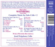 Mieczyslaw Weinberg (1919-1996): Sämtliche Werke für Cello solo Vol.2, CD