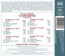 Giovanni Battista Sammartini (1701-1775): Symphonien C-Dur,c-moll,D-Dur,d-moll,F-Dur,A-Dur, CD