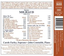 Darius Milhaud (1892-1974): L'Amour Chante op.409, CD