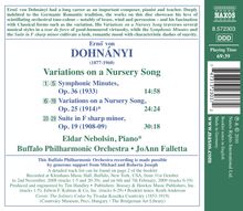Ernst von Dohnanyi (1877-1960): Variationen über ein Kinderlied f. Klavier &amp; Orchester op.25, CD