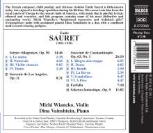 Emile Sauret (1852-1920): Werke für Violine &amp; Klavier, CD