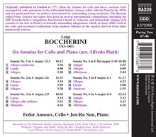 Luigi Boccherini (1743-1805): Sonaten für Cello &amp; Klavier, CD