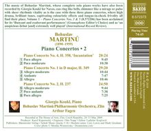 Bohuslav Martinu (1890-1959): Klavierkonzerte Nr.1,2,4, CD