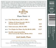 Bela Bartok (1881-1945): Klavierwerke Vol.6, CD