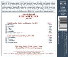 Josef Rheinberger (1839-1901): Suite für Violine &amp; Orgel op.166, CD