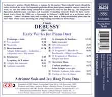 Claude Debussy (1862-1918): Klavierwerke zu vier Händen "Early Works for Piano Duet", CD