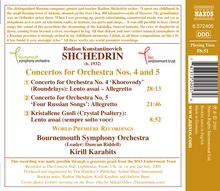 Rodion Schtschedrin (geb. 1932): Konzerte für Orchester Nr.4 &amp; 5, CD