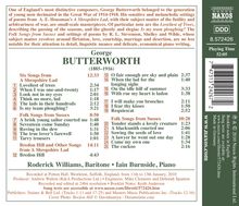 George Butterworth (1885-1916): Lieder, CD