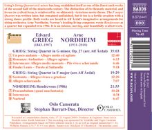 Edvard Grieg (1843-1907): Streichquartette Nr.1 &amp; 2 (arr.für Streichorchester), CD