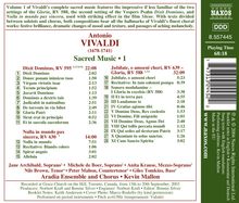 Antonio Vivaldi (1678-1741): Geistliche Musik Vol.1, CD