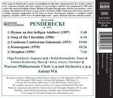 Krzysztof Penderecki (1933-2020): Canticum Canticorum Salomonis, CD