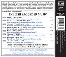 English Recorder Music, CD
