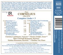 Peter Cornelius (1824-1874): Sämtliche Lieder Vol.3, CD